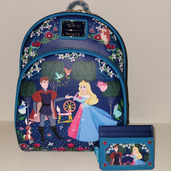 Loungefly Disney Sleeping Beauty Floral Mini Backpack and